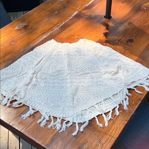 kidpik Cream Knit Sweater Poncho